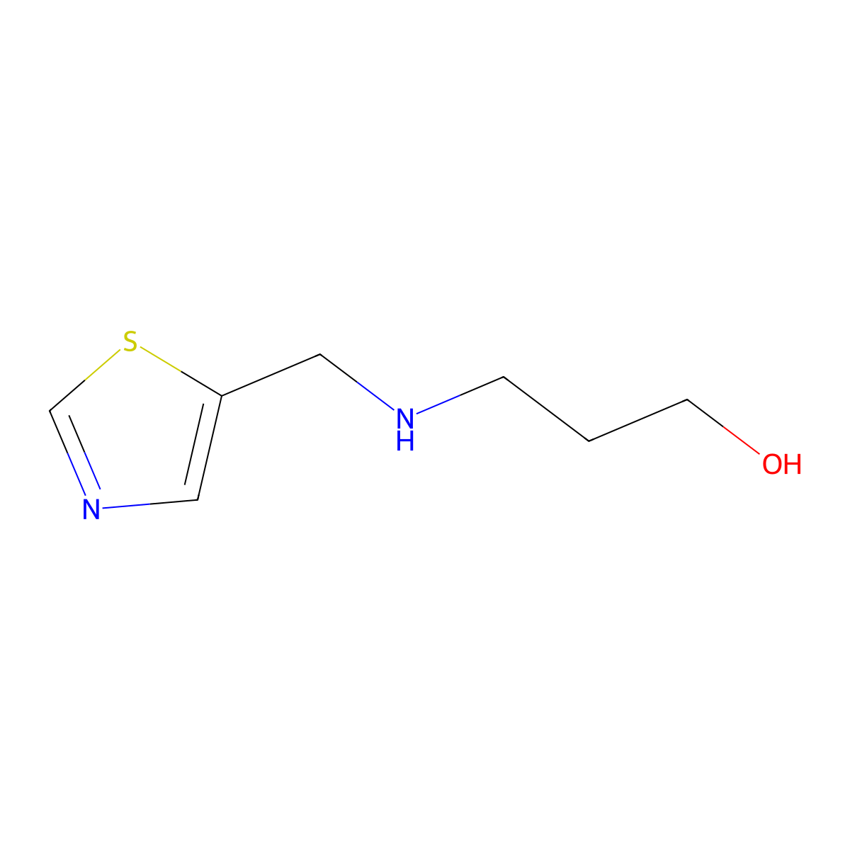 3-((Thiazol-5-ylmethyl)amino)propan-1-ol molecular structure, CAS 1340023-49-5