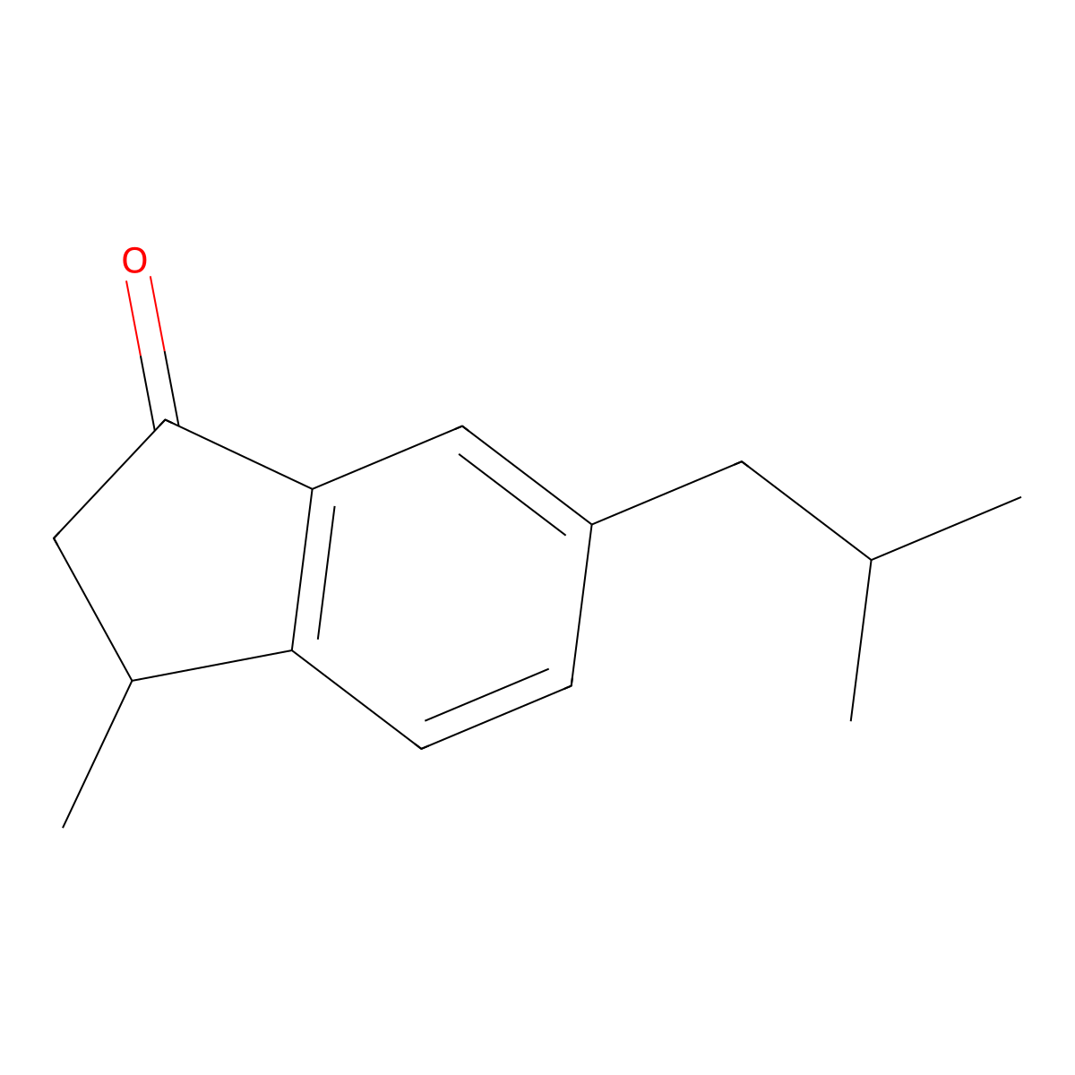 6-Isobutyl-3-methyl-2,3-dihydro-1H-inden-1-one molecular structure, CAS 1340024-54-5