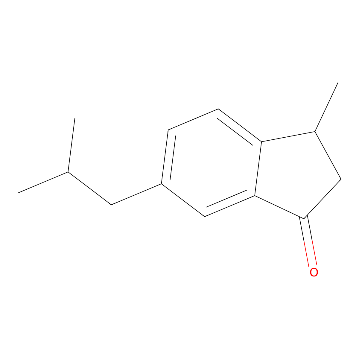 6-Isobutyl-3-methyl-2,3-dihydro-1H-inden-1-one molecular structure, CAS 1340024-54-5