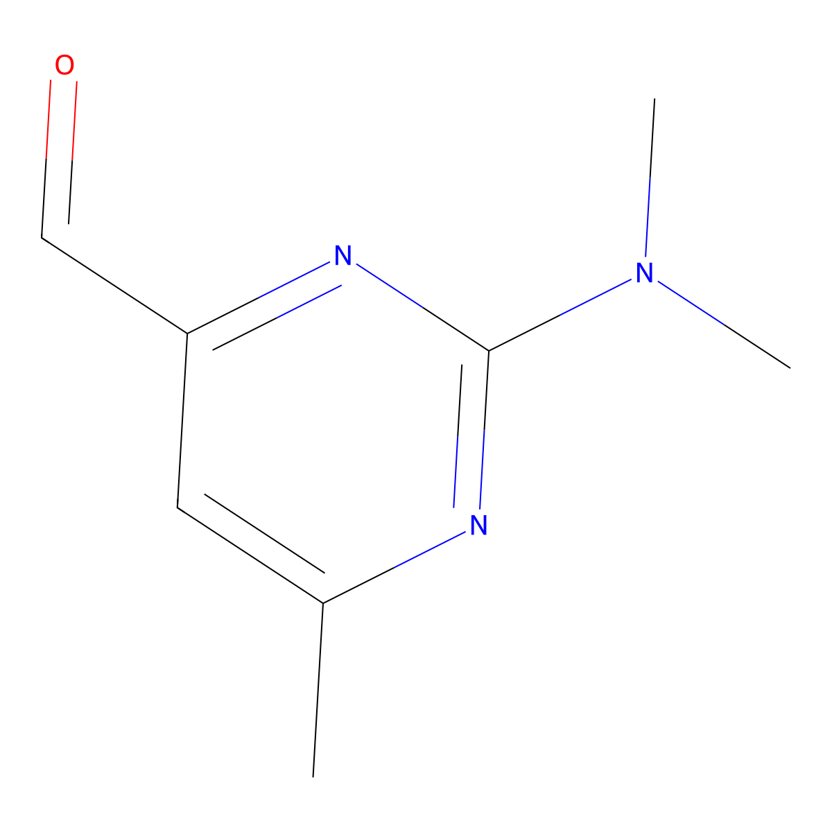 2-(Dimethylamino)-6-methylpyrimidine-4-carbaldehyde molecular structure, CAS 1340029-23-3