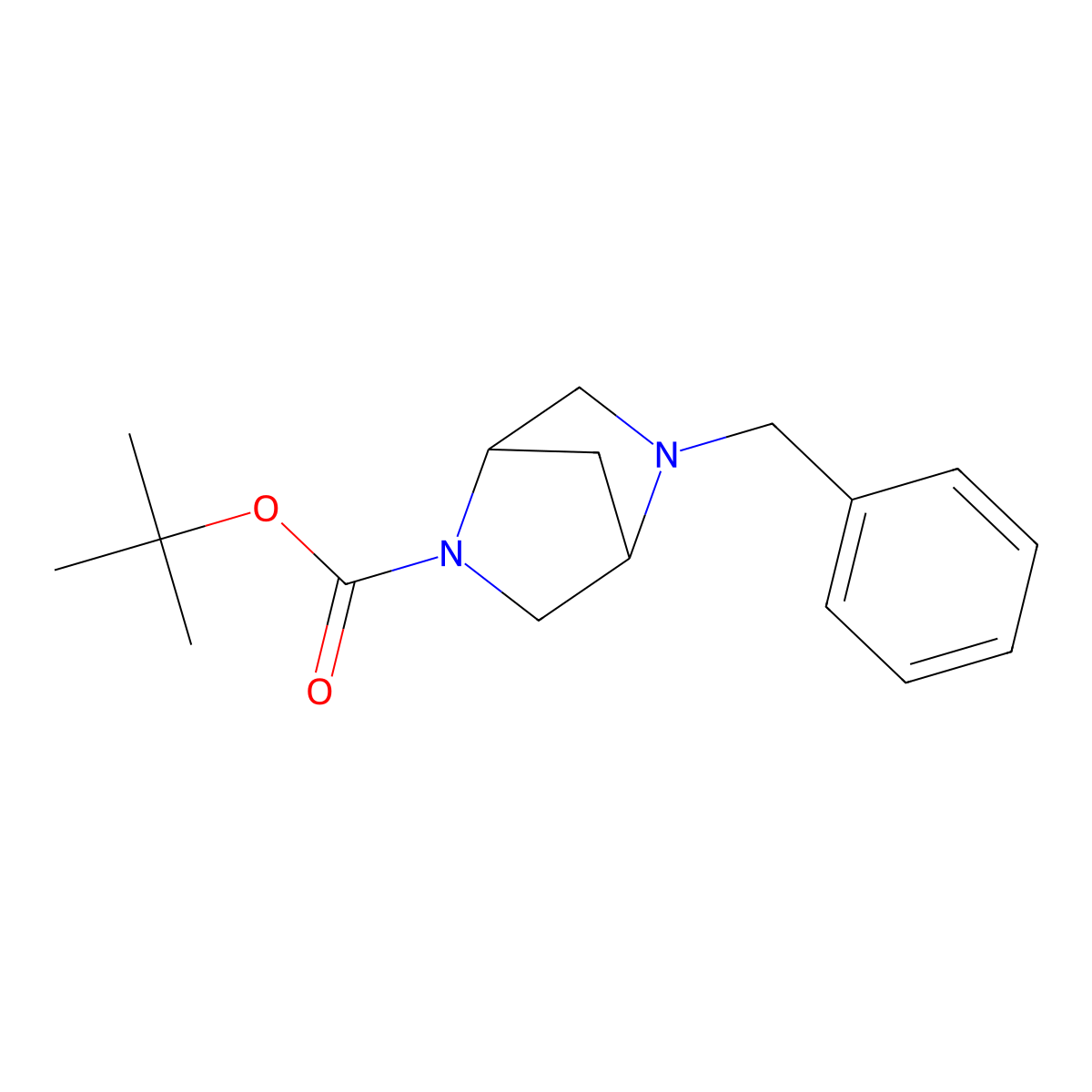 Tert-butyl (1r,4r)-5-benzyl-2,5-diazabicyclo[2.2.1]heptane-2-carboxylate molecular structure, CAS 134003-83-1