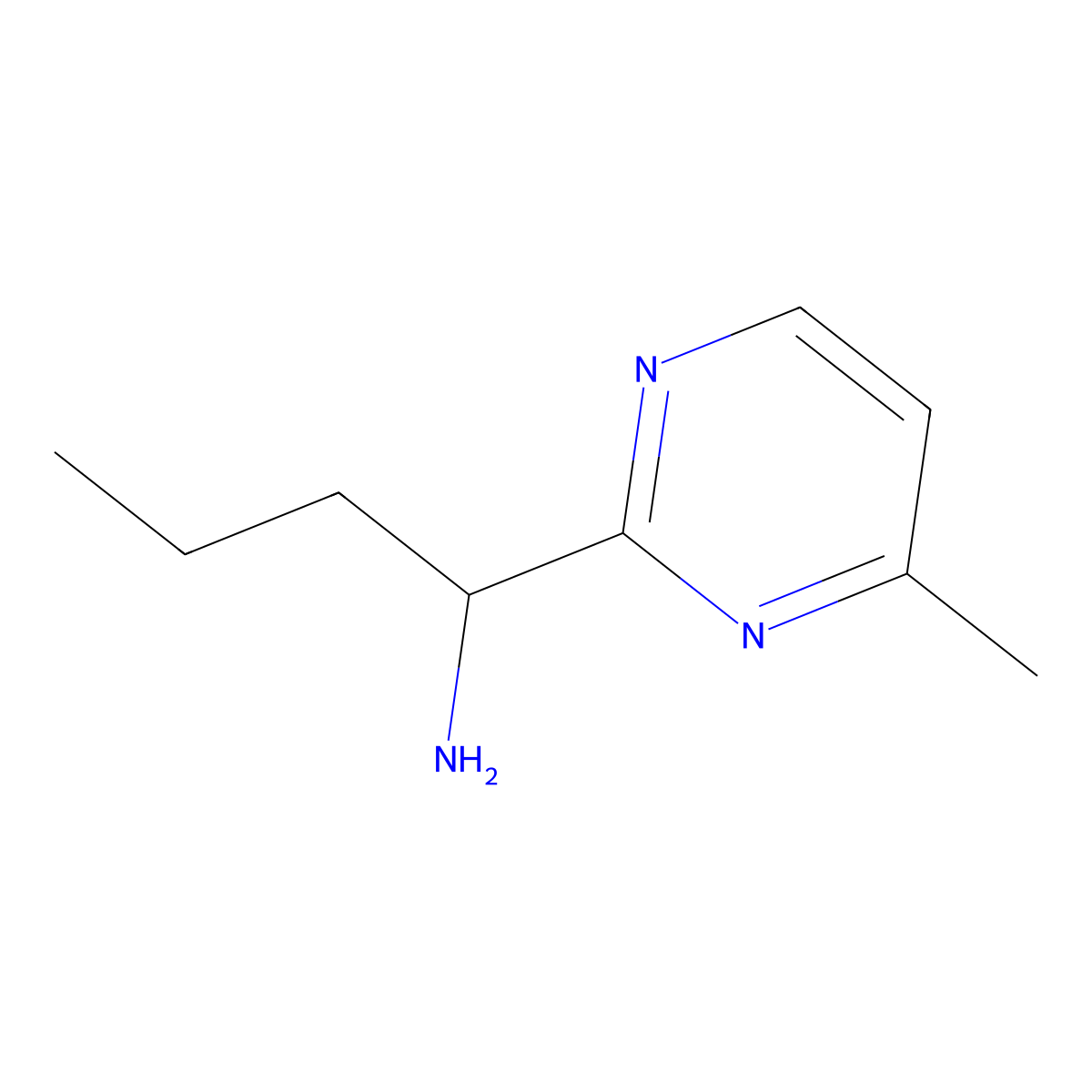 1-(4-Methylpyrimidin-2-yl)butan-1-amine molecular structure, CAS 1340030-84-3