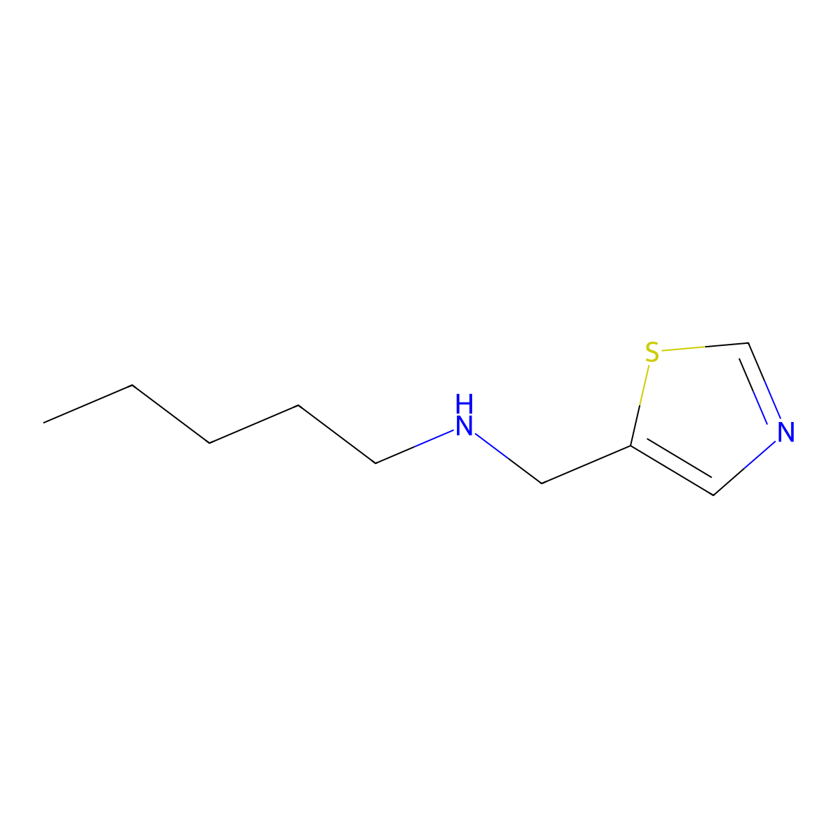 n-(Thiazol-5-ylmethyl)pentan-1-amine molecular structure, CAS 1340035-00-8