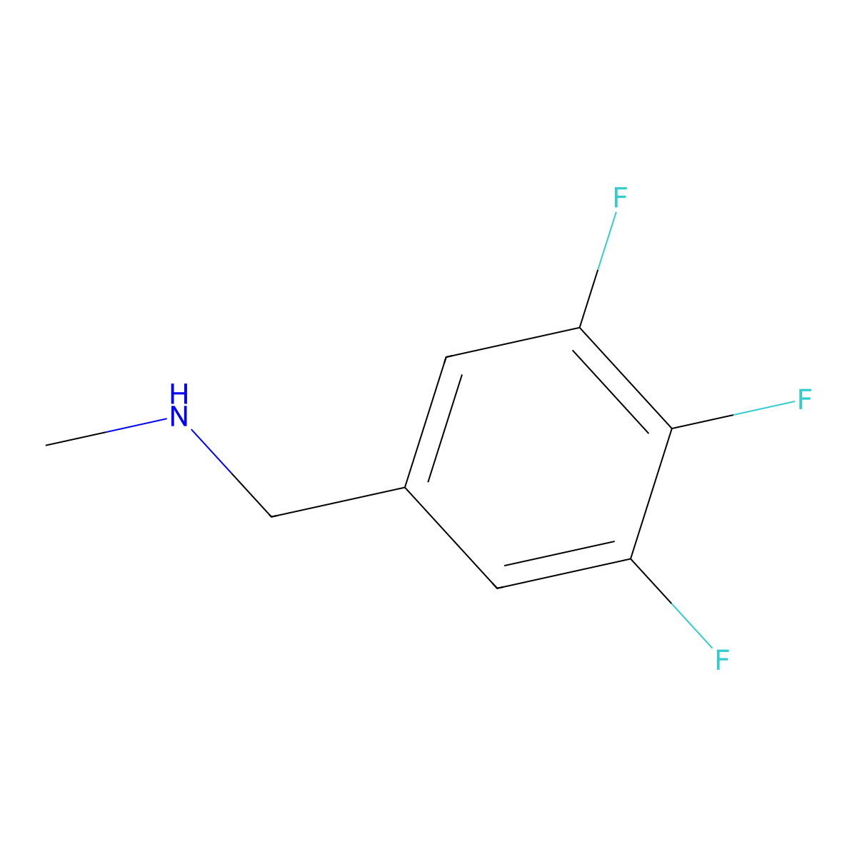 Methyl[(3,4,5-trifluorophenyl)methyl]amine molecular structure, CAS 1340036-03-4