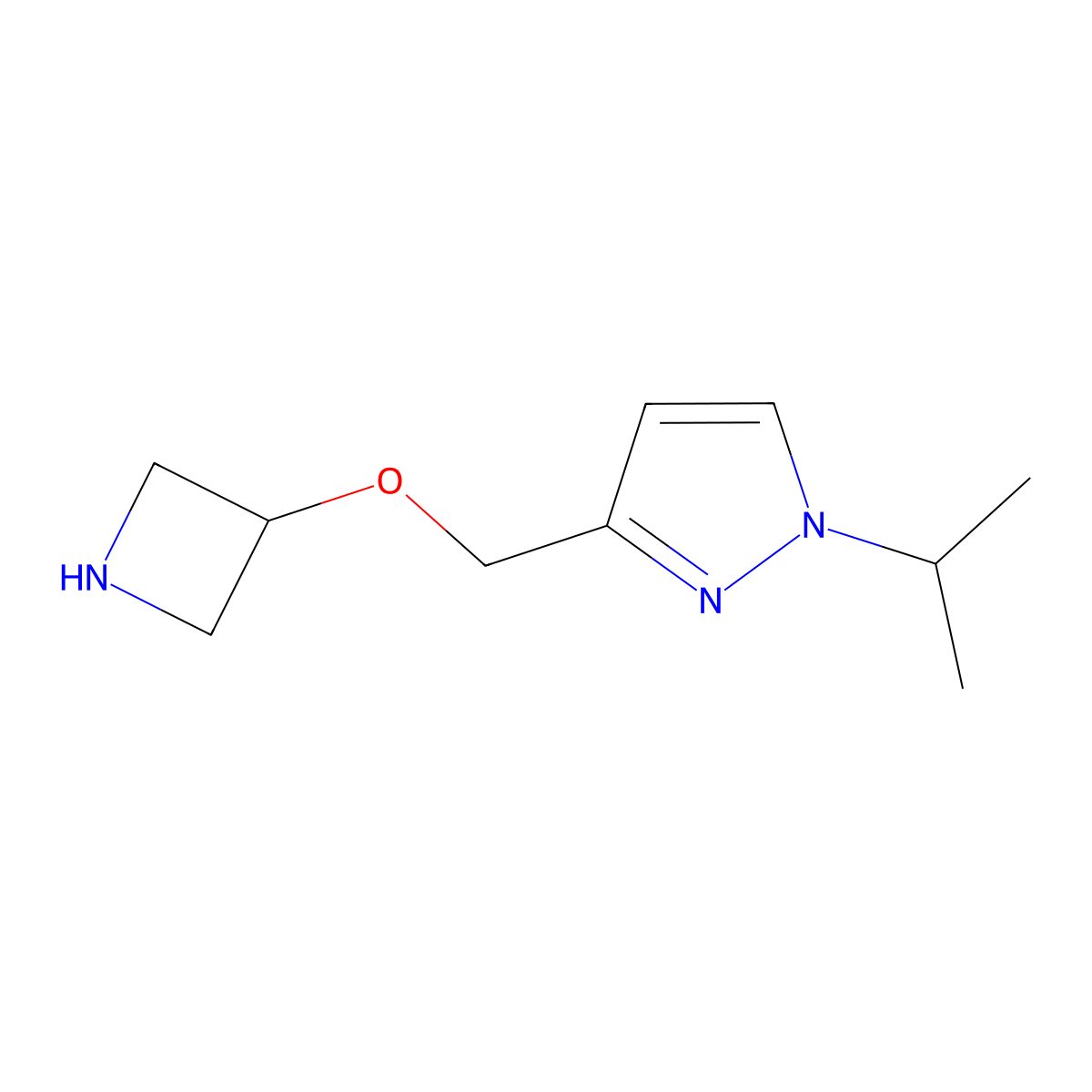 3-((Azetidin-3-yloxy)methyl)-1-isopropyl-1h-pyrazole molecular structure, CAS 1340036-16-9