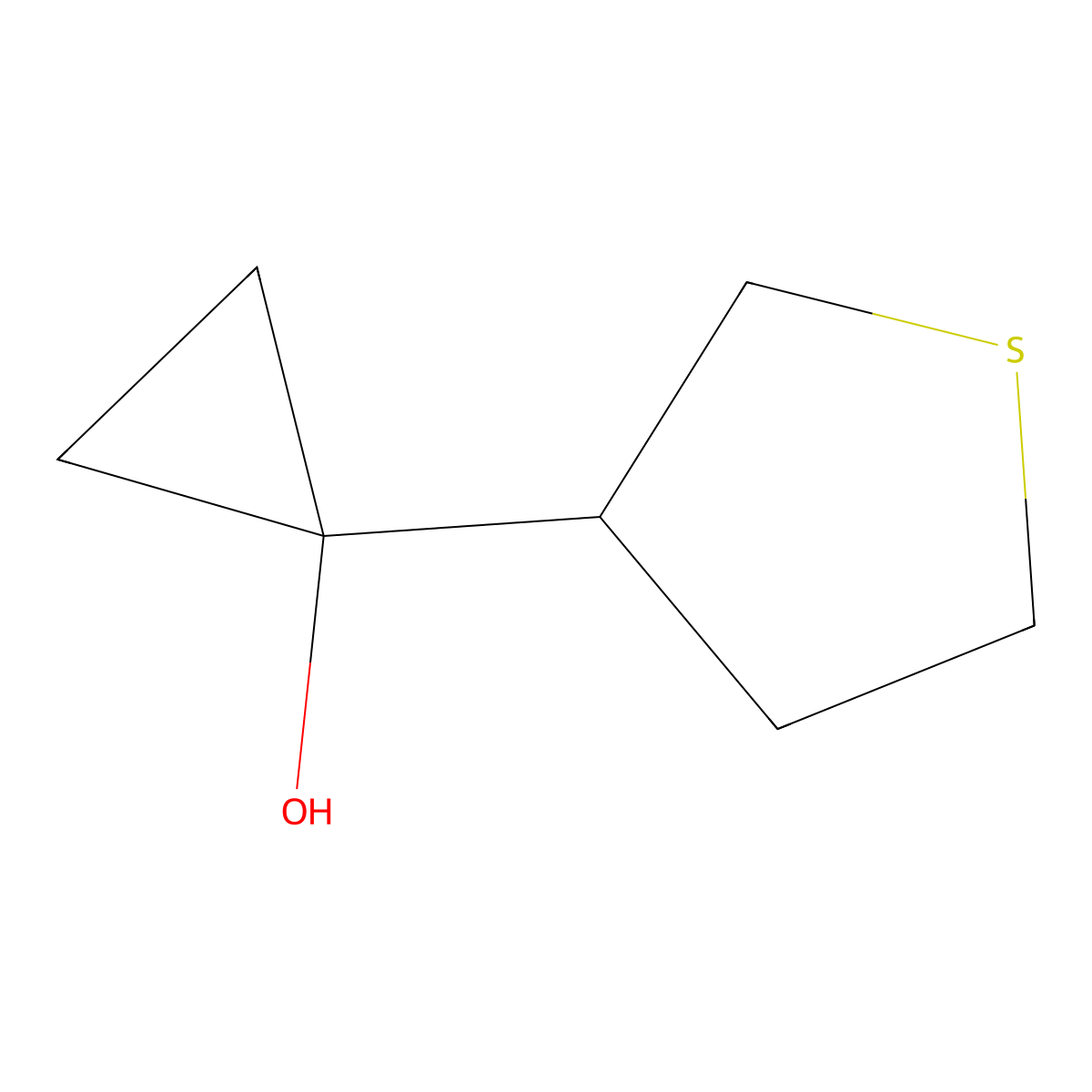 1-(Thiolan-3-yl)cyclopropan-1-ol molecular structure, CAS 1340036-71-6