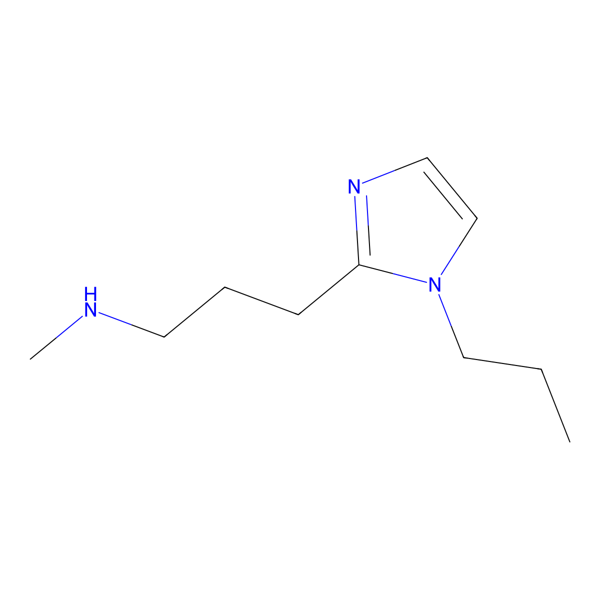 methyl[3-(1-propyl-1H-imidazol-2-yl)propyl]amine molecular structure, CAS 1340037-71-9