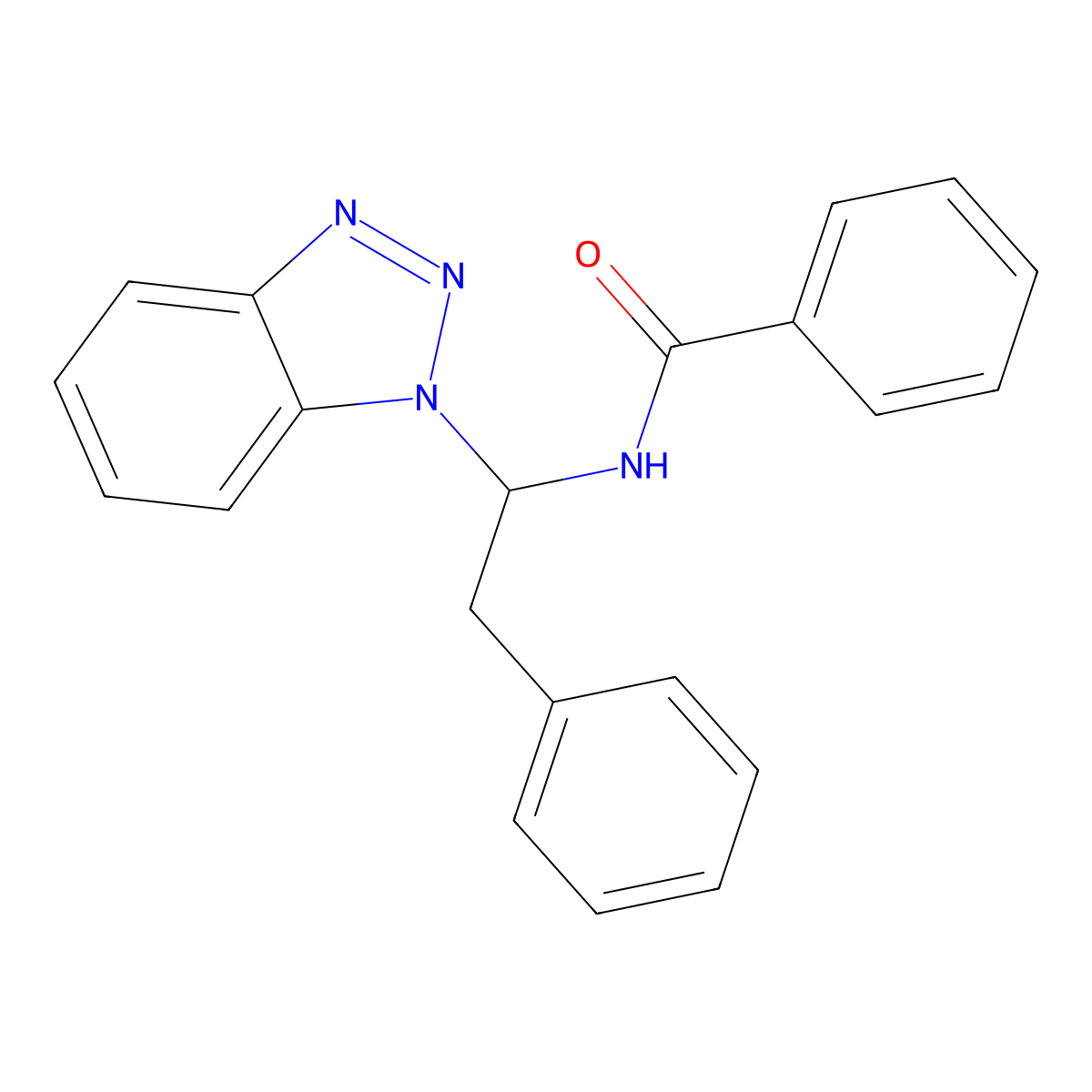 N-[1-(1H-1,2,3-Benzotriazol-1-yl)-2-phenylethyl]benzamide molecular structure, CAS 134004-81-2