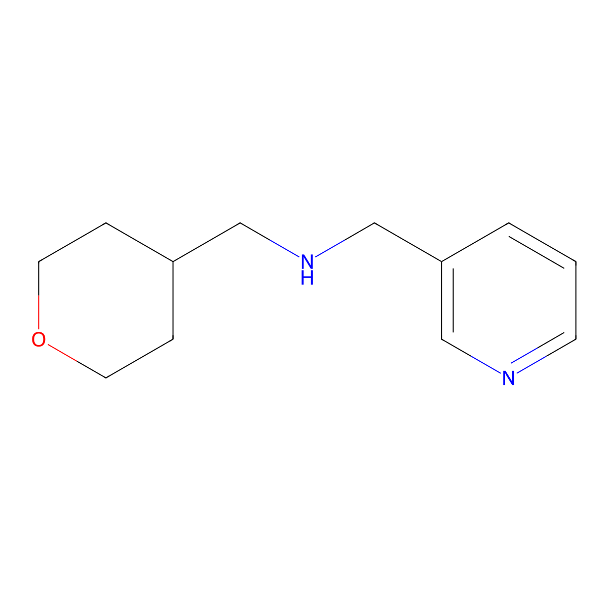 [(Oxan-4-yl)methyl][(pyridin-3-yl)methyl]amine molecular structure, CAS 1340041-20-4
