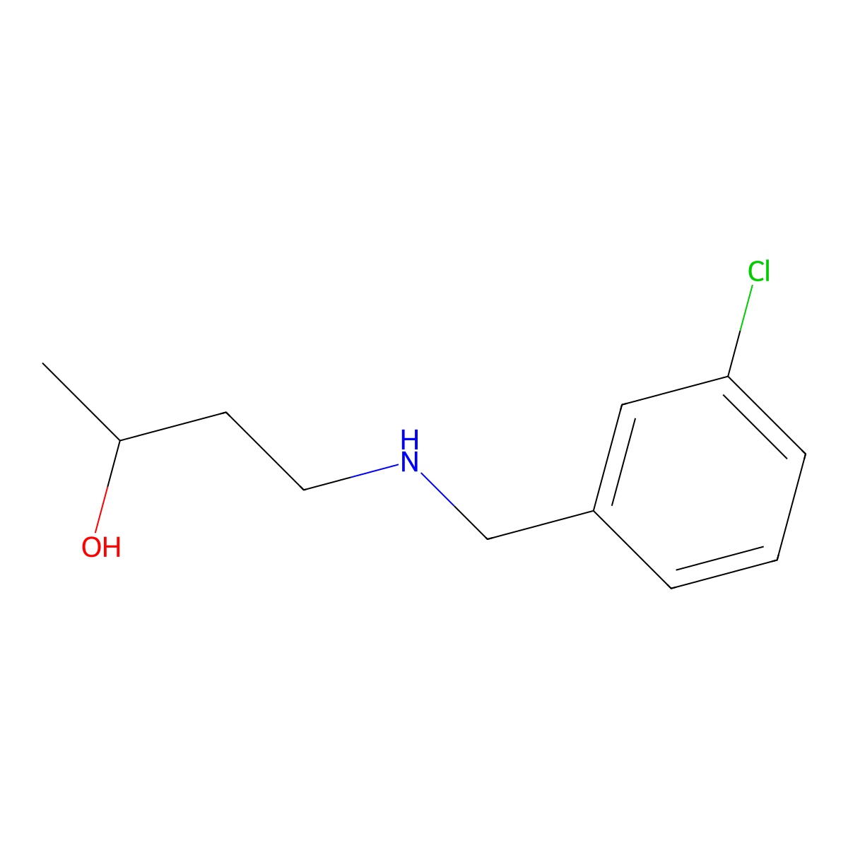 4-{[(3-Chlorophenyl)methyl]amino}butan-2-ol molecular structure, CAS 1340041-83-9