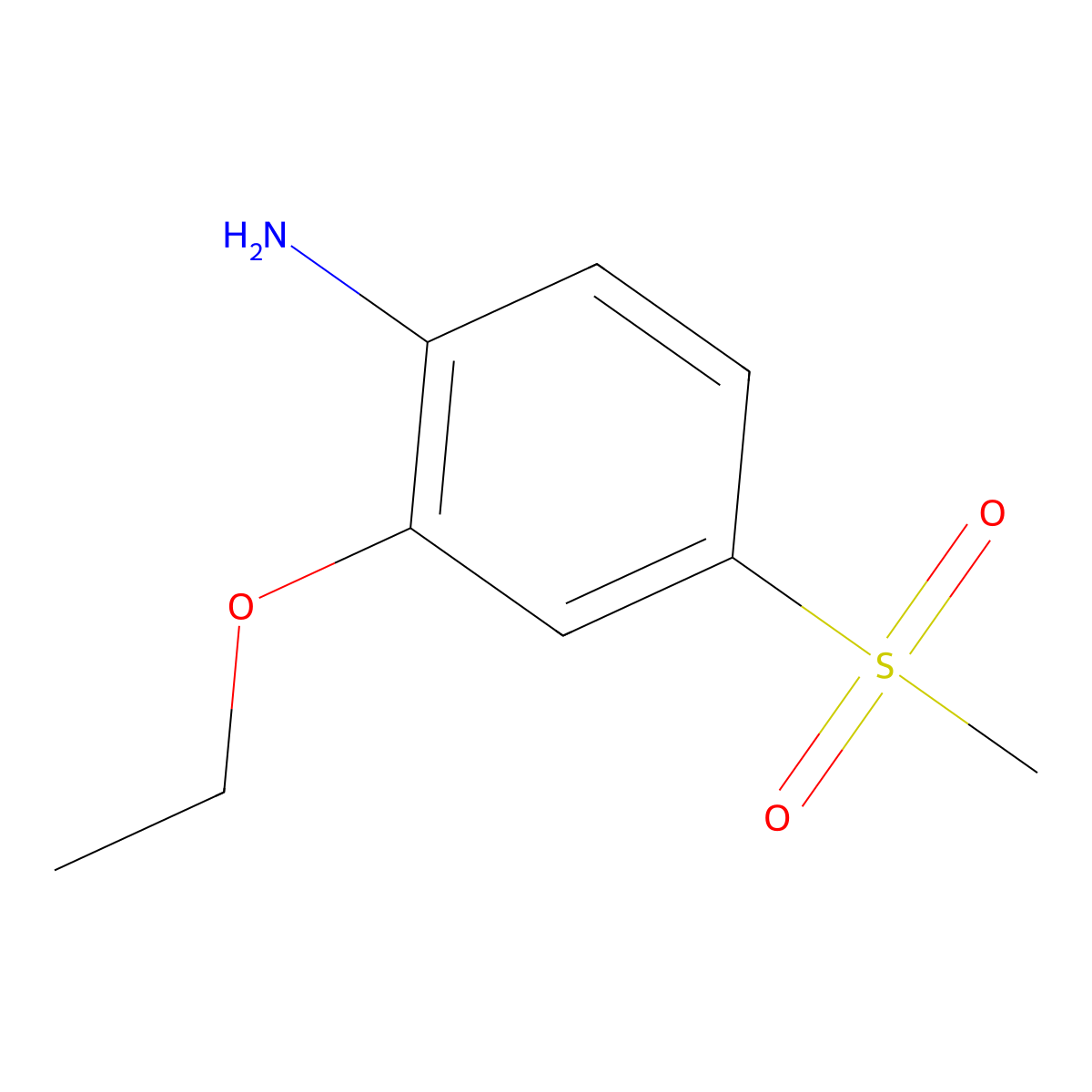 2-Ethoxy-4-(methylsulfonyl)aniline molecular structure, CAS 1340042-17-2