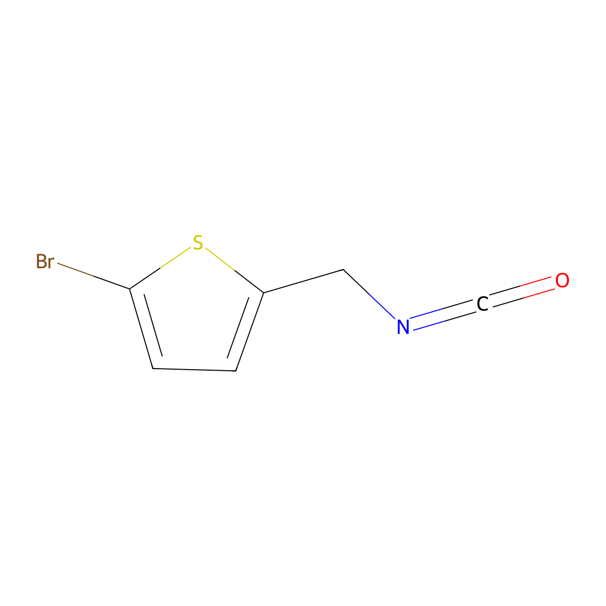 2-Bromo-5-(isocyanatomethyl)thiophene molecular structure, CAS 1340042-19-4
