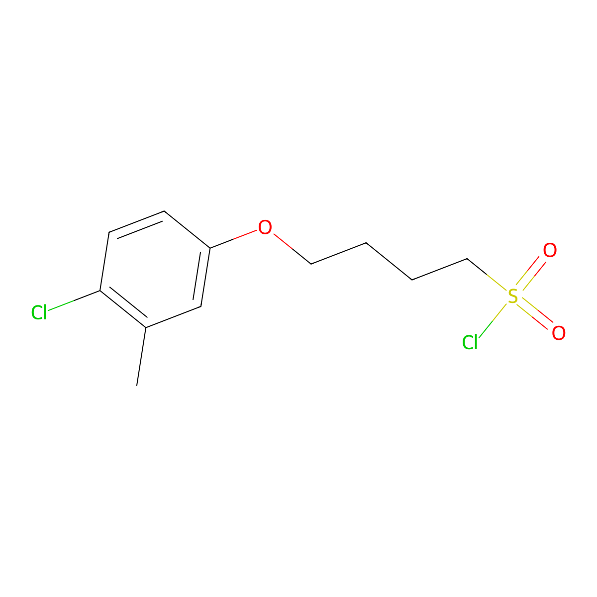 4-(4-Chloro-3-methylphenoxy)butane-1-sulfonyl chloride molecular structure, CAS 1340044-27-0