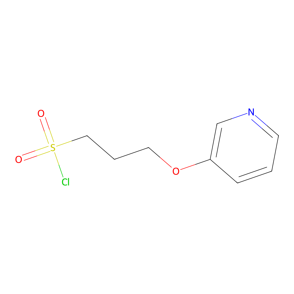3-(Pyridin-3-yloxy)propane-1-sulfonyl chloride molecular structure, CAS 1340044-51-0
