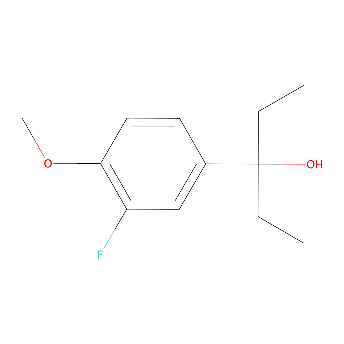 3-(3-Fluoro-4-methoxyphenyl)-3-pentanol molecular structure, CAS 1340044-53-2