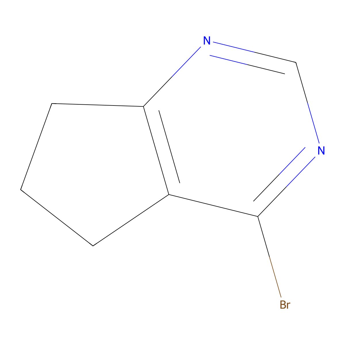 4-bromo-6,7-dihydro-5H-cyclopenta[d]pyrimidine molecular structure, CAS 1340044-87-2