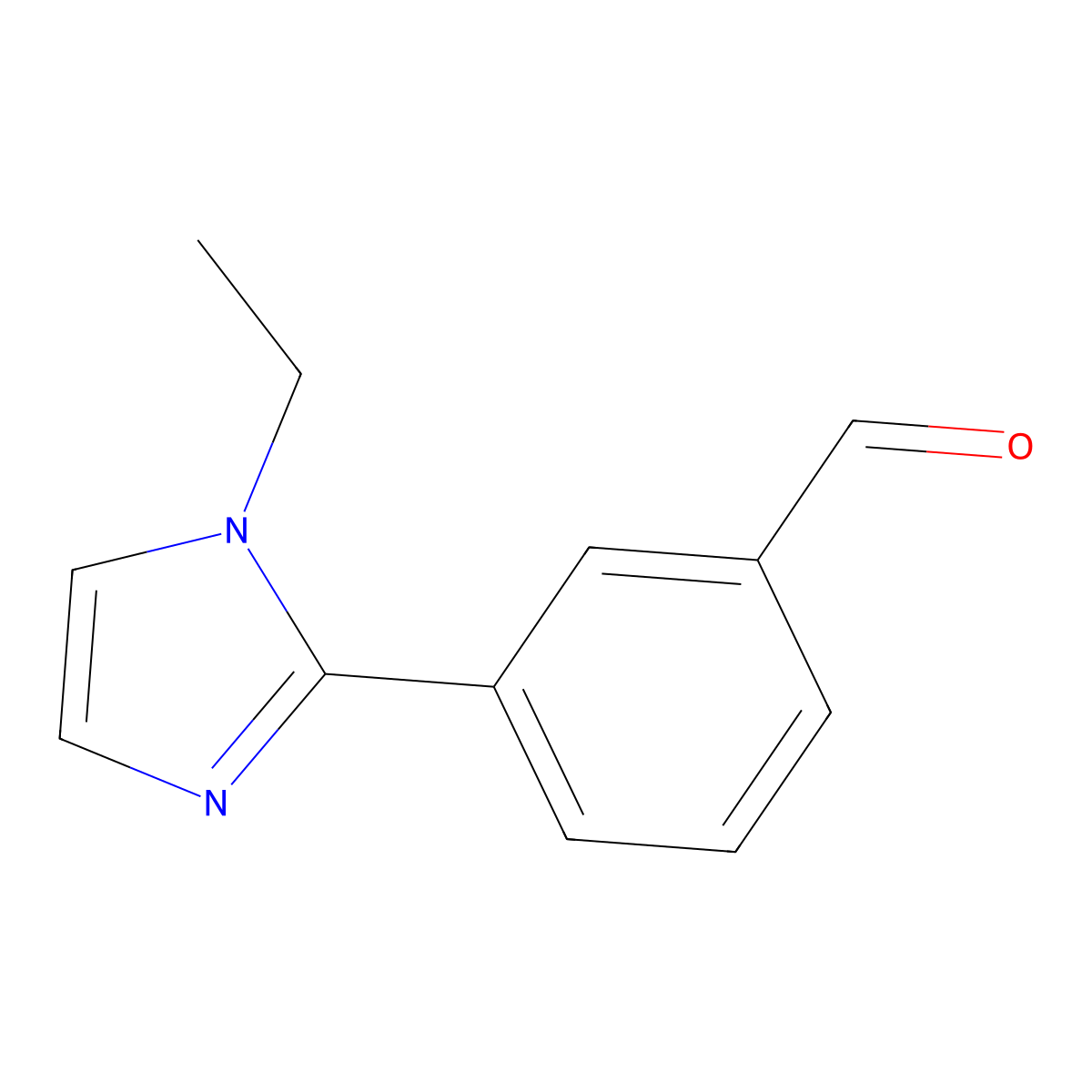 3-(1-Ethyl-1H-imidazol-2-yl)benzaldehyde molecular structure, CAS 1340047-52-0