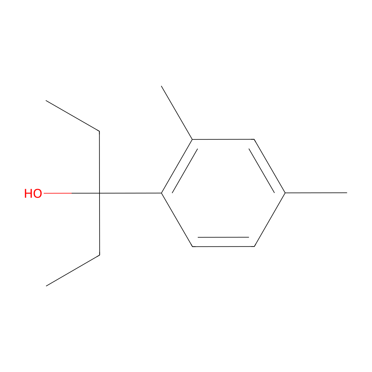 3-(2,4-Dimethylphenyl)-3-pentanol molecular structure, CAS 1340048-64-7