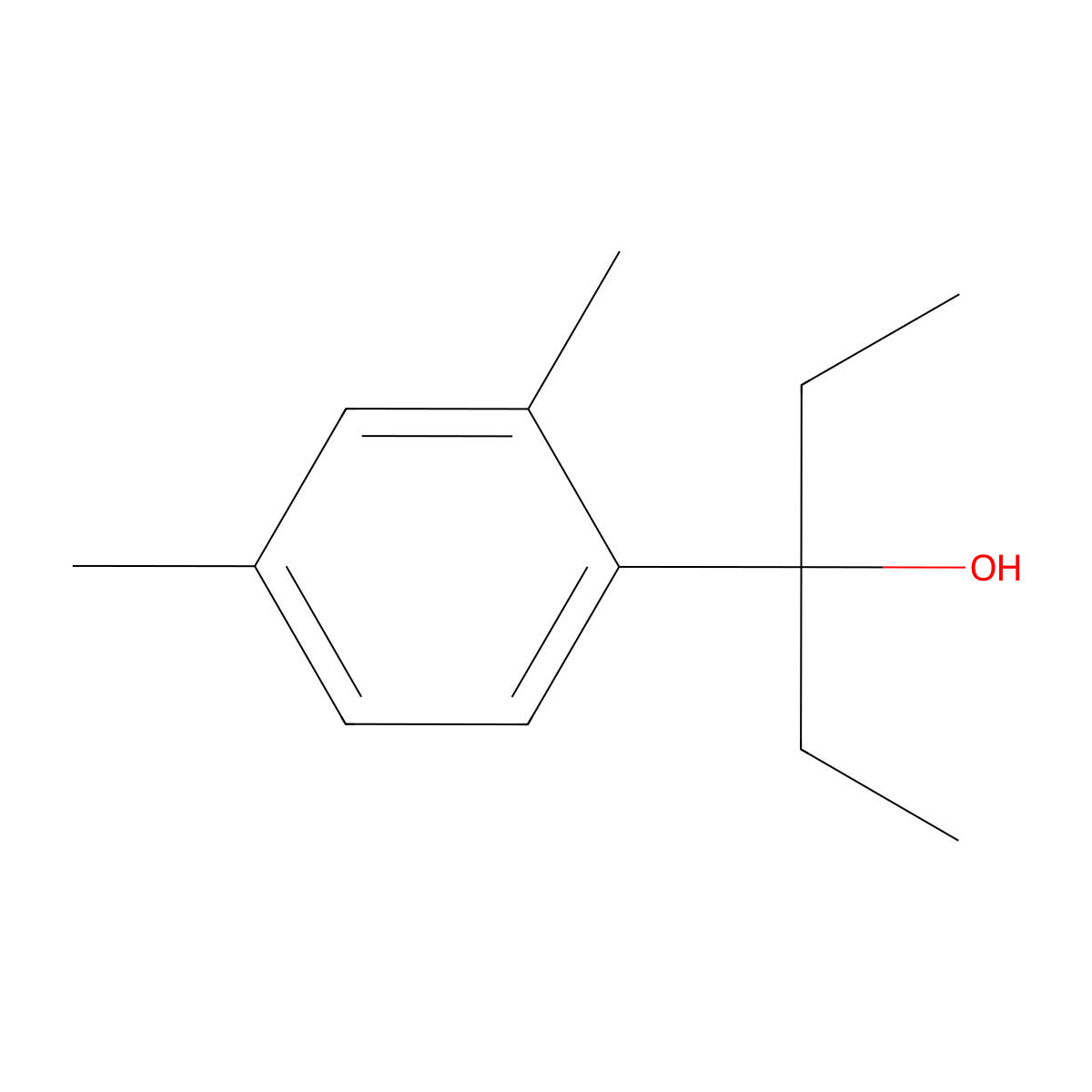 3-(2,4-Dimethylphenyl)-3-pentanol molecular structure, CAS 1340048-64-7