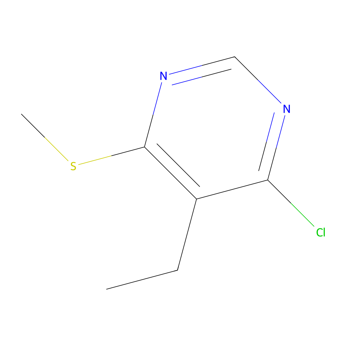 4-Chloro-5-ethyl-6-(methylthio)pyrimidine molecular structure, CAS 1340052-38-1