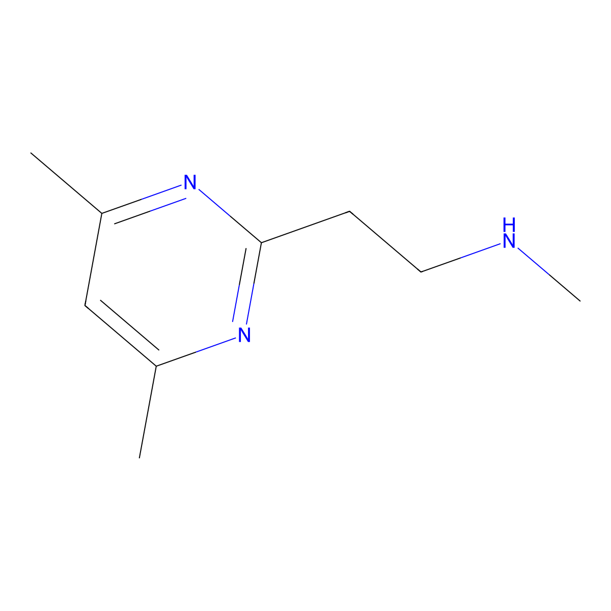 [2-(4,6-Dimethylpyrimidin-2-yl)ethyl](methyl)amine molecular structure, CAS 1340053-47-5
