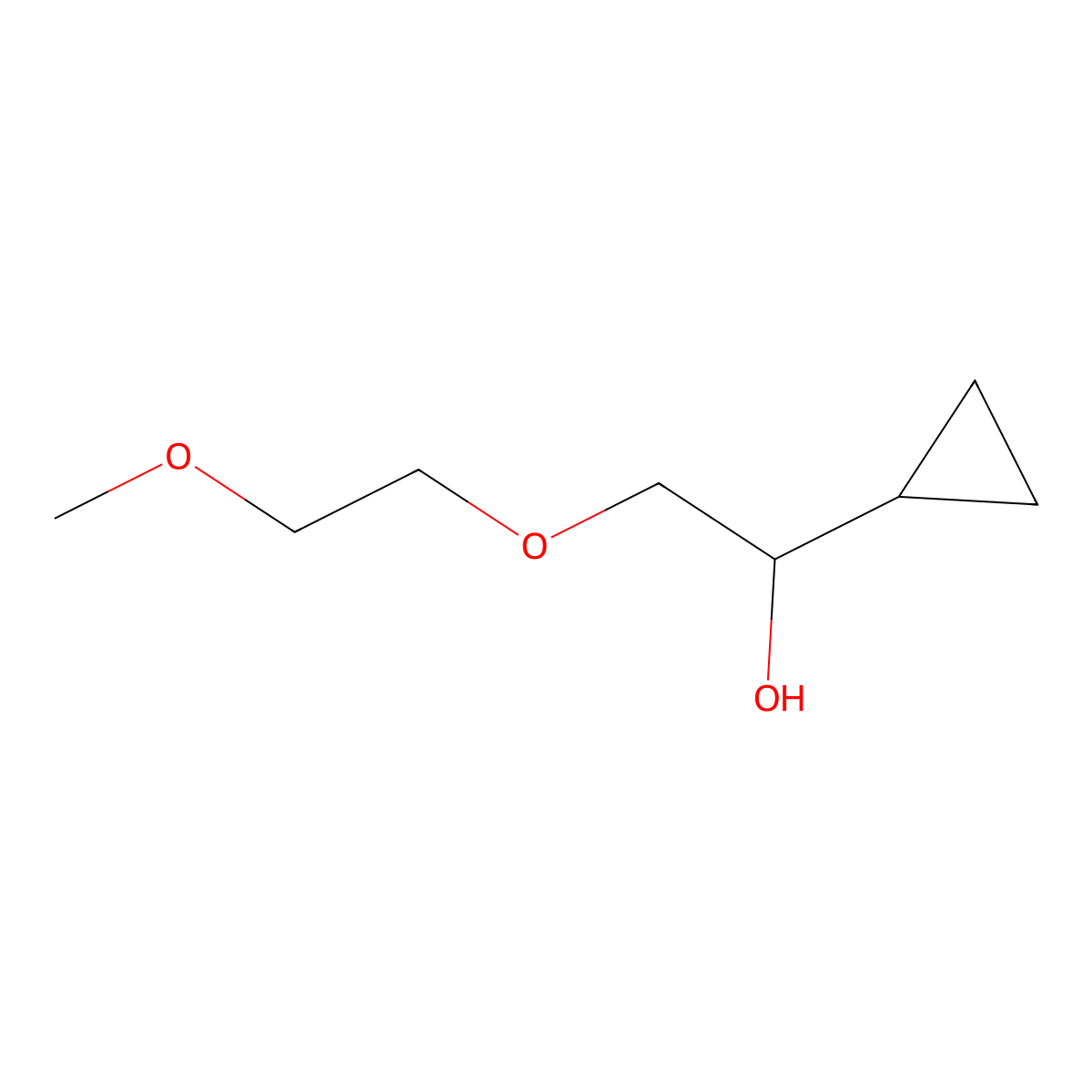 1-Cyclopropyl-2-(2-methoxyethoxy)ethan-1-ol molecular structure, CAS 1340053-54-4