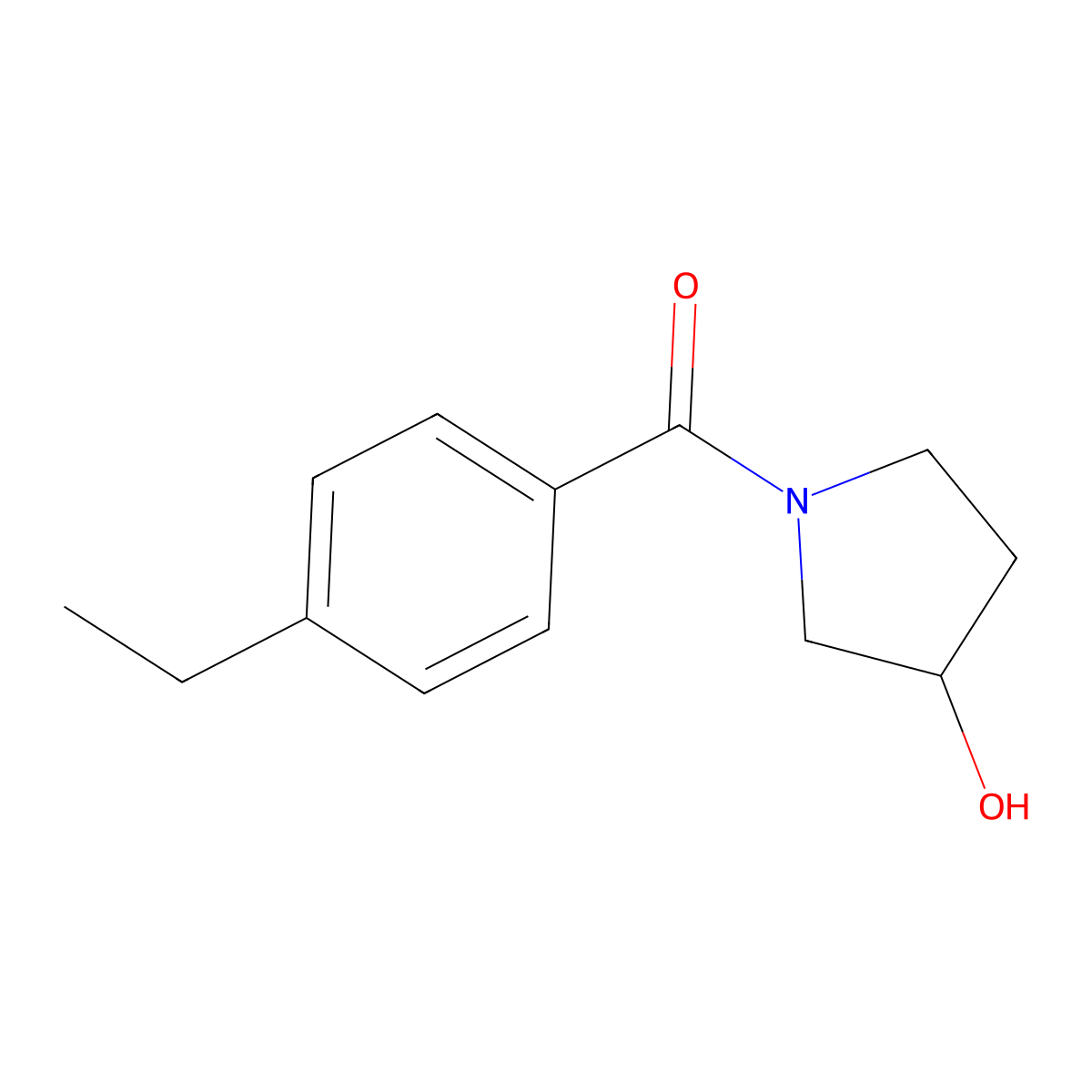 1-(4-Ethylbenzoyl)pyrrolidin-3-ol molecular structure, CAS 1340056-03-2