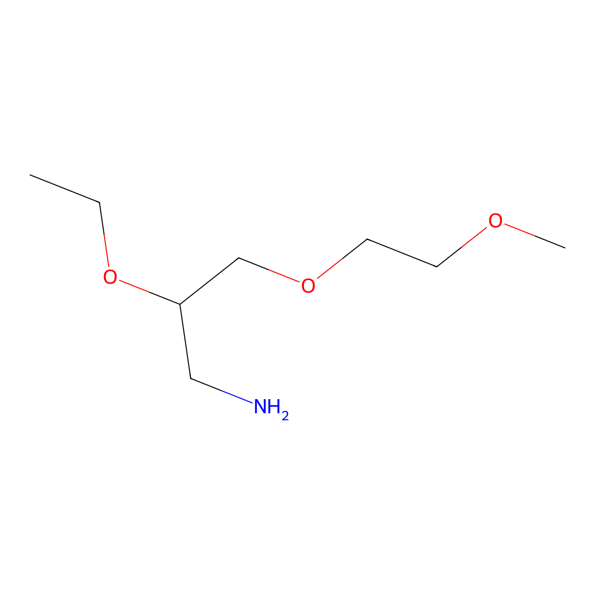 2-Ethoxy-3-(2-methoxyethoxy)propan-1-amine molecular structure, CAS 1340057-11-5