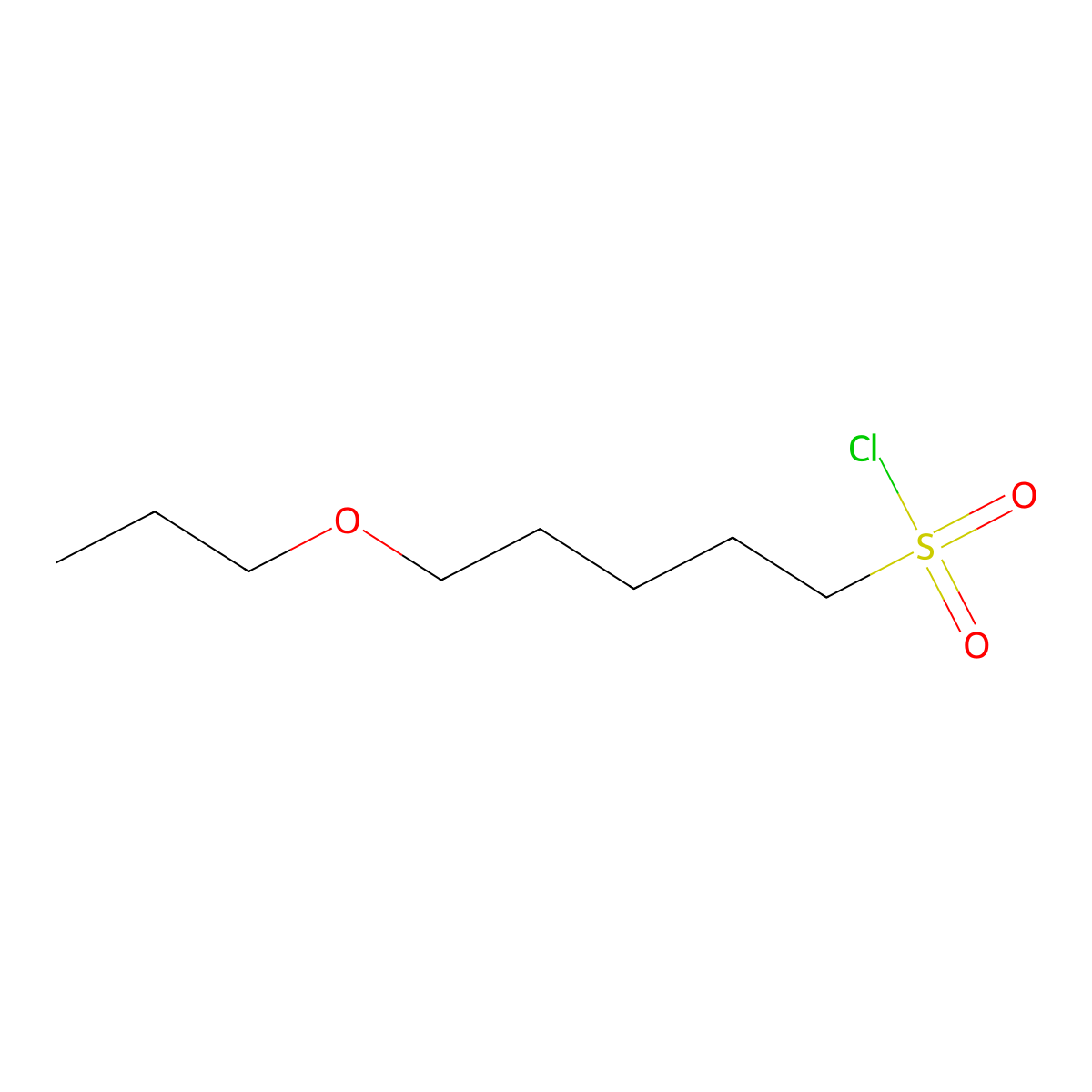 5-Propoxypentane-1-sulfonyl chloride molecular structure, CAS 1340057-84-2