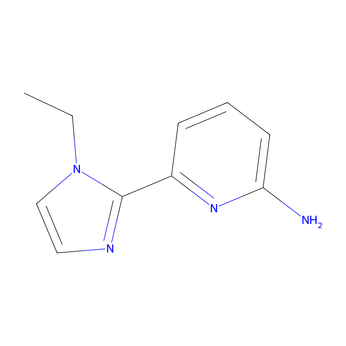 6-(1-Ethyl-1h-imidazol-2-yl)pyridin-2-amine molecular structure, CAS 1340058-80-1