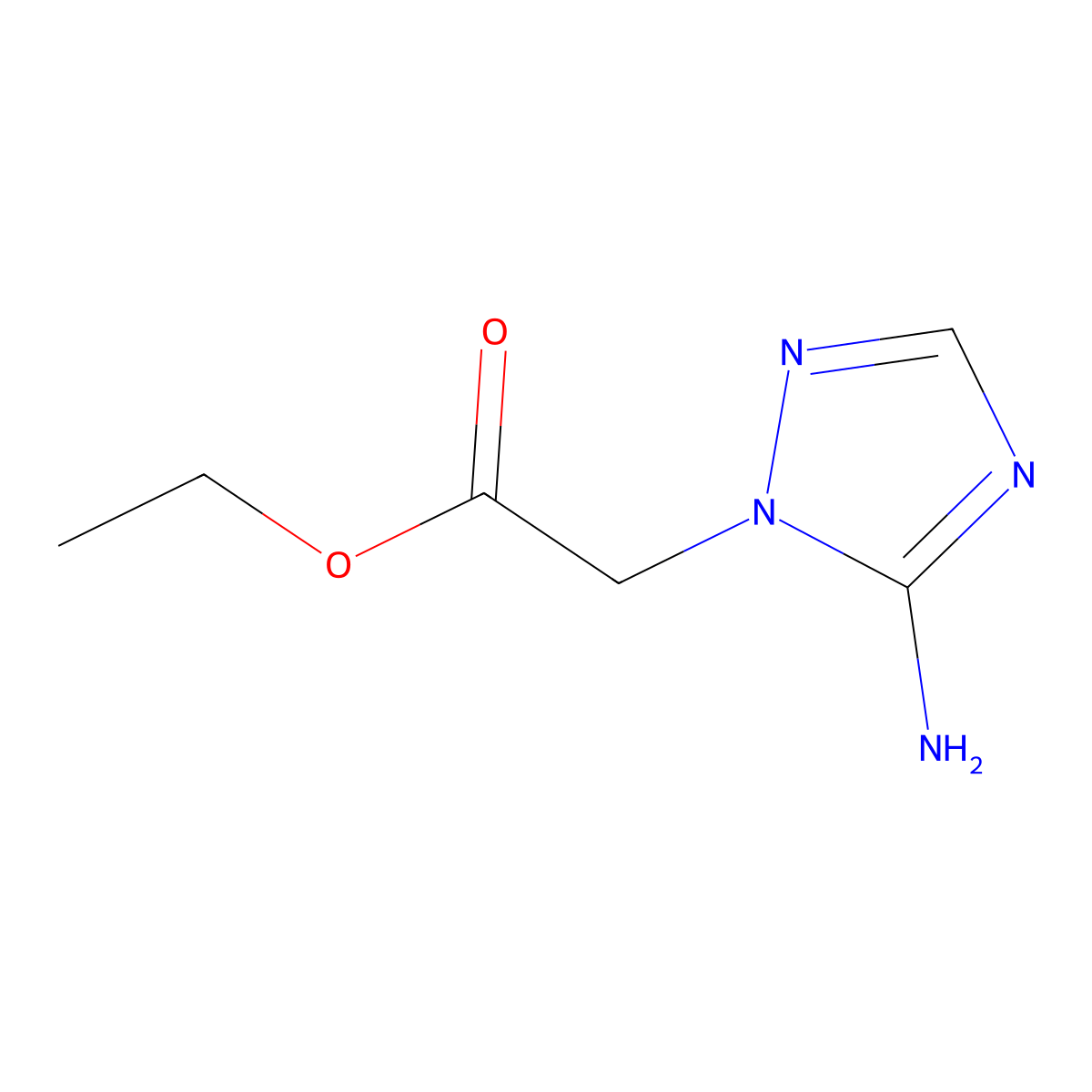 ethyl 2-(5-amino-1H-1,2,4-triazol-1-yl)acetate molecular structure, CAS 1340060-06-1