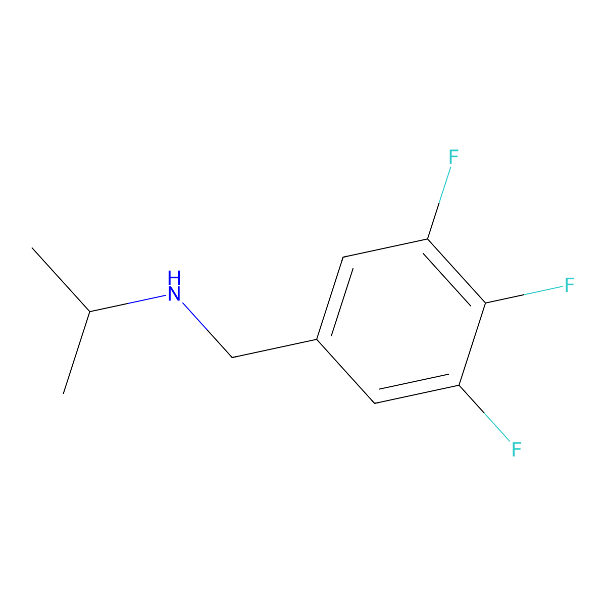 (Propan-2-yl)[(3,4,5-trifluorophenyl)methyl]amine molecular structure, CAS 1340064-94-9