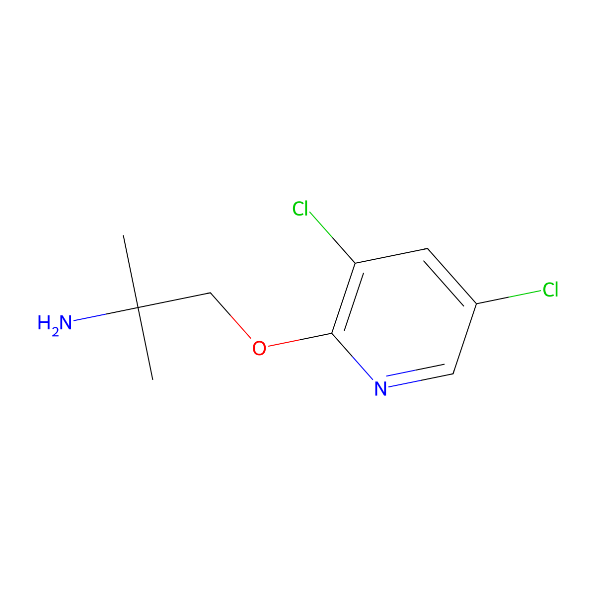 1-[(3,5-Dichloro-2-pyridyl)oxy]-2-methyl-propan-2-amine molecular structure, CAS 1340069-53-5