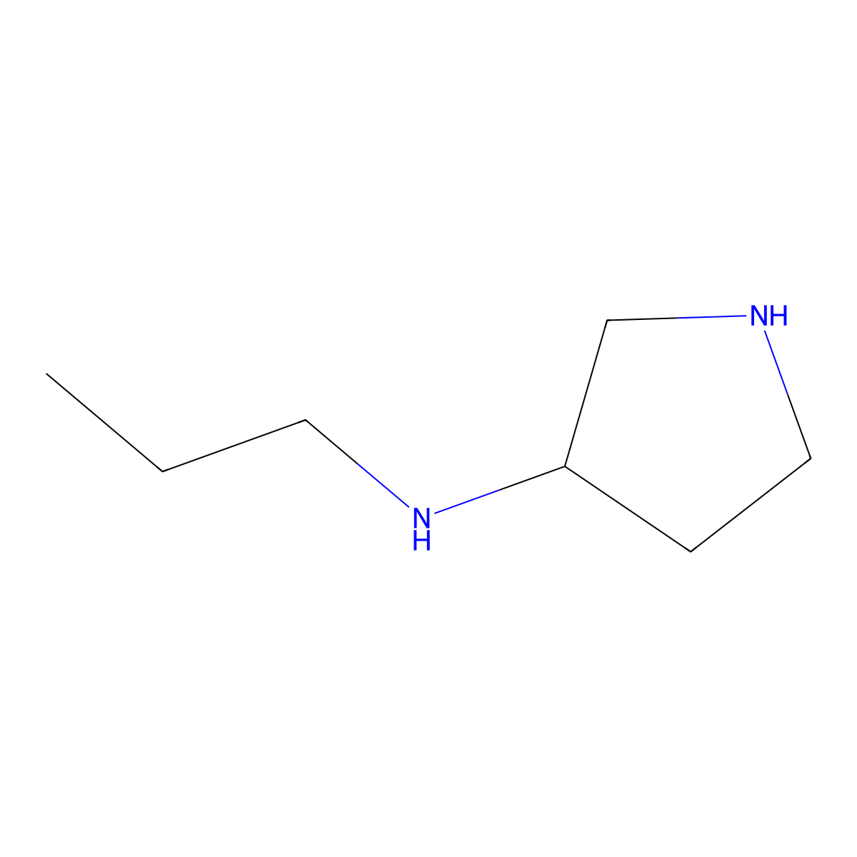 N-propylpyrrolidin-3-amine molecular structure, CAS 1340069-67-1