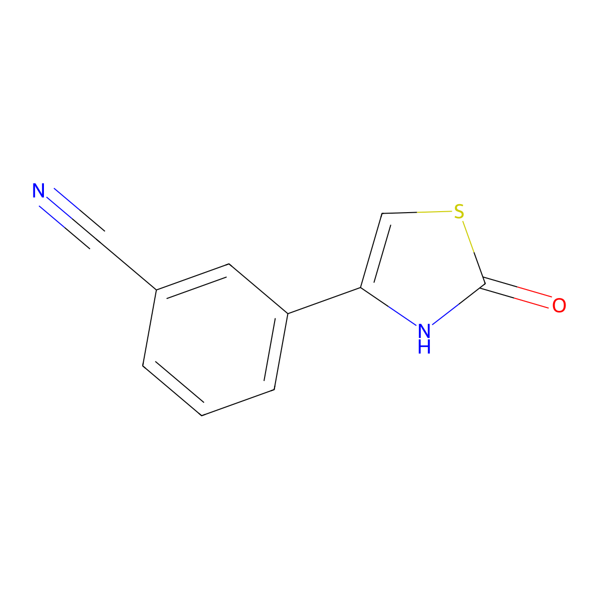 3-(2-Oxo-2,3-dihydro-1,3-thiazol-4-yl)benzonitrile molecular structure, CAS 1340073-46-2