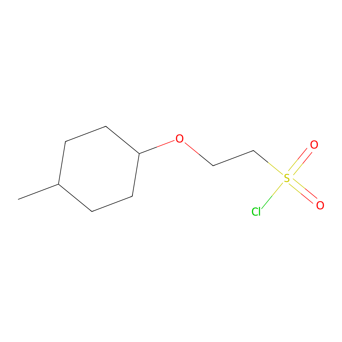 2-[(4-Methylcyclohexyl)oxy]ethane-1-sulfonyl chloride molecular structure, CAS 1340074-58-9