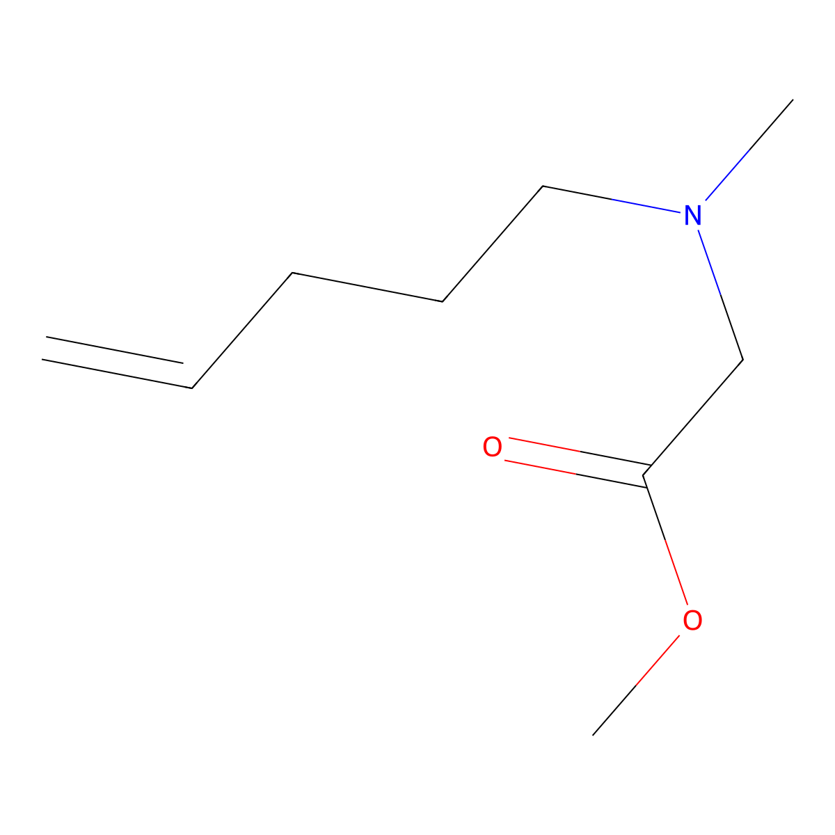 Methyl n-methyl-n-(pent-4-en-1-yl)glycinate molecular structure, CAS 1340074-70-5