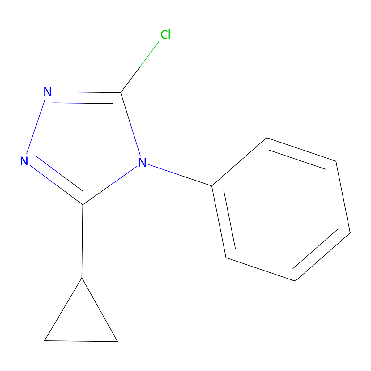 3-Chloro-5-cyclopropyl-4-phenyl-1,2,4-triazole molecular structure, CAS 1340076-69-8