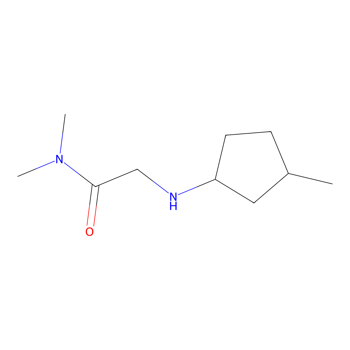 N,N-dimethyl-2-[(3-methylcyclopentyl)amino]acetamide molecular structure, CAS 1340077-18-0