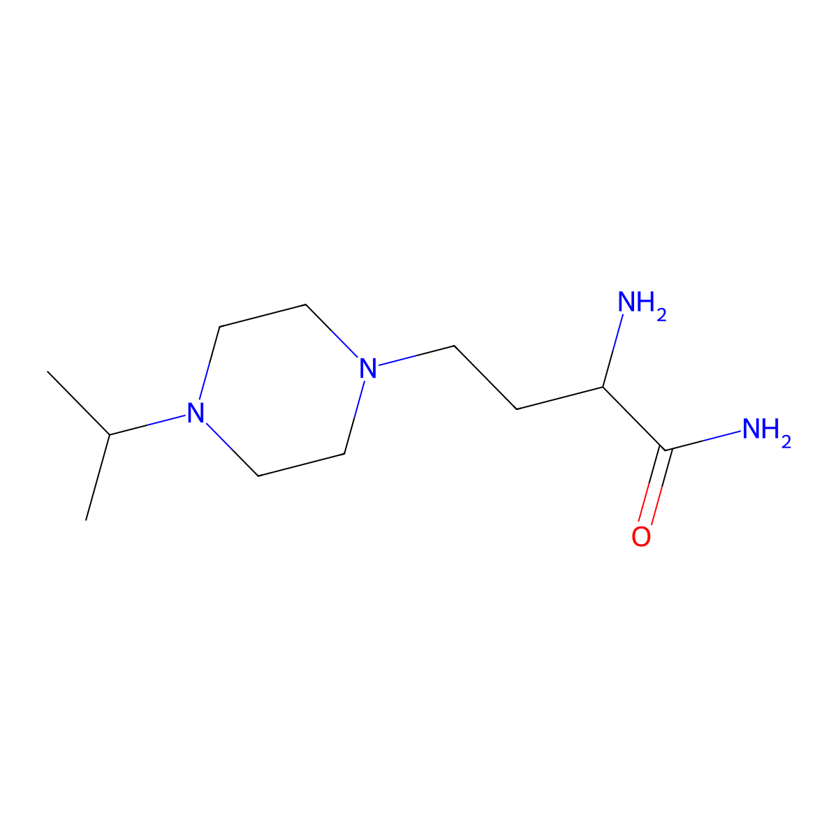 2-Amino-4-(4-isopropylpiperazin-1-yl)butanamide molecular structure, CAS 1340077-41-9