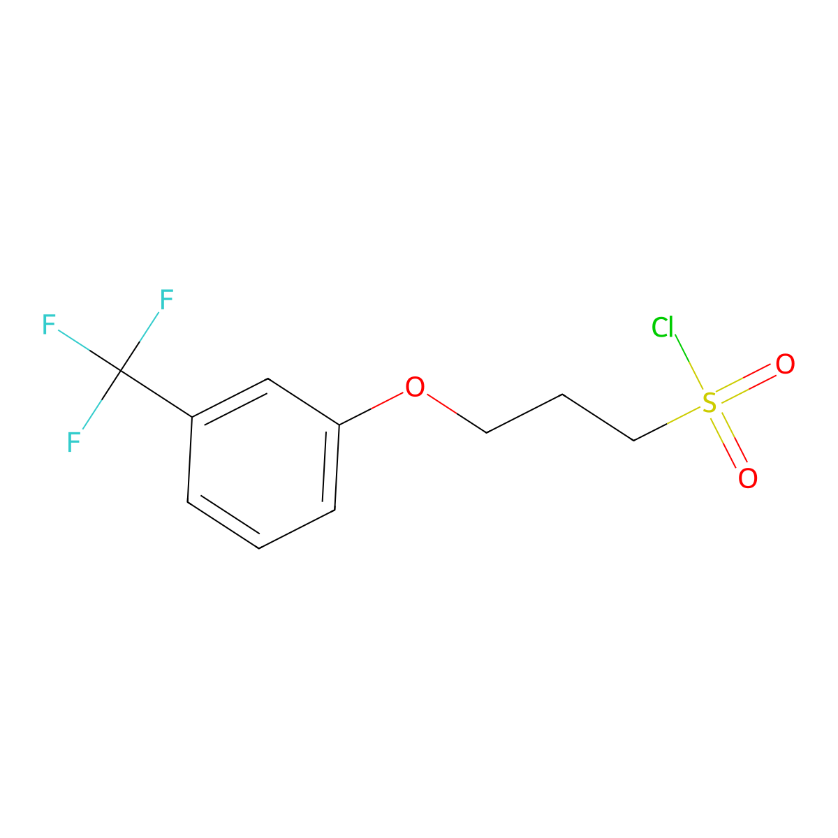 3-(3-(Trifluoromethyl)phenoxy)propane-1-sulfonyl chloride molecular structure, CAS 1340078-21-8