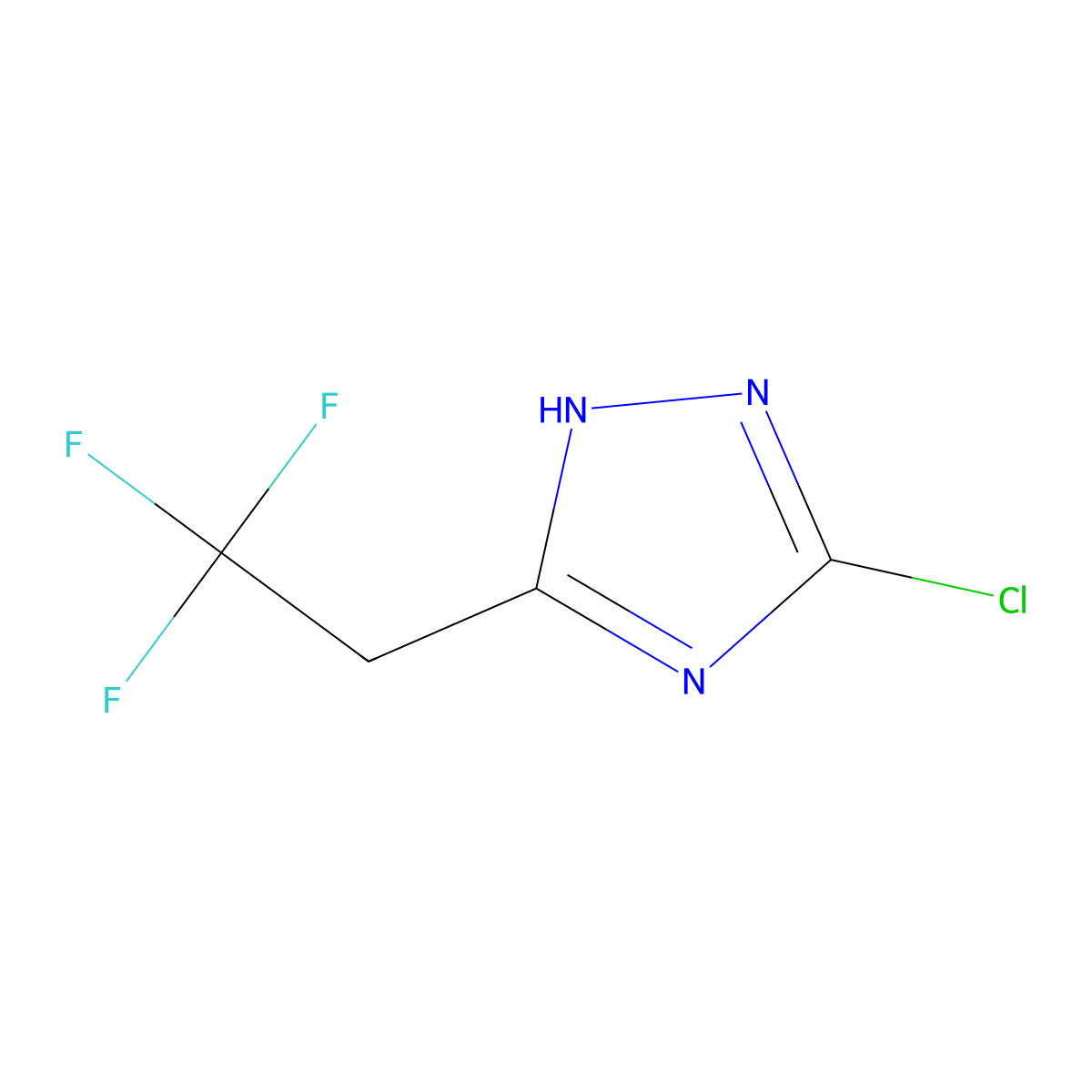 3-chloro-5-(2,2,2-trifluoroethyl)-4H-1,2,4-triazole molecular structure, CAS 1340078-75-2