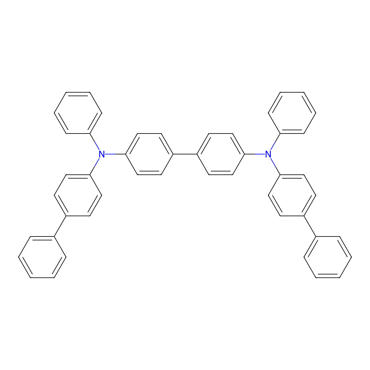 N,N'-Di(4-biphenylyl)-N,N'-diphenylbenzidine molecular structure, CAS 134008-76-7