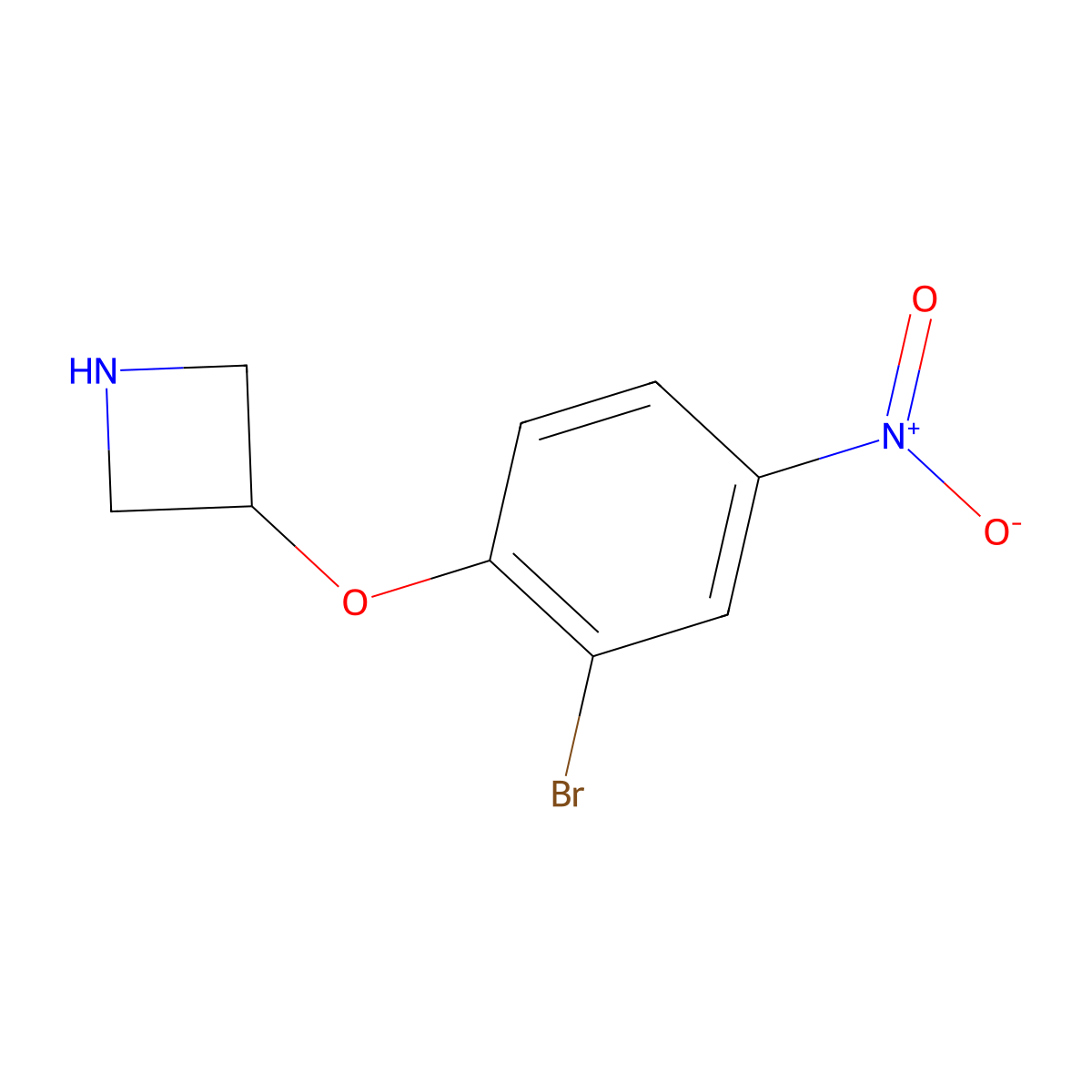 3-(2-Bromo-4-nitrophenoxy)azetidine molecular structure, CAS 1340083-39-7