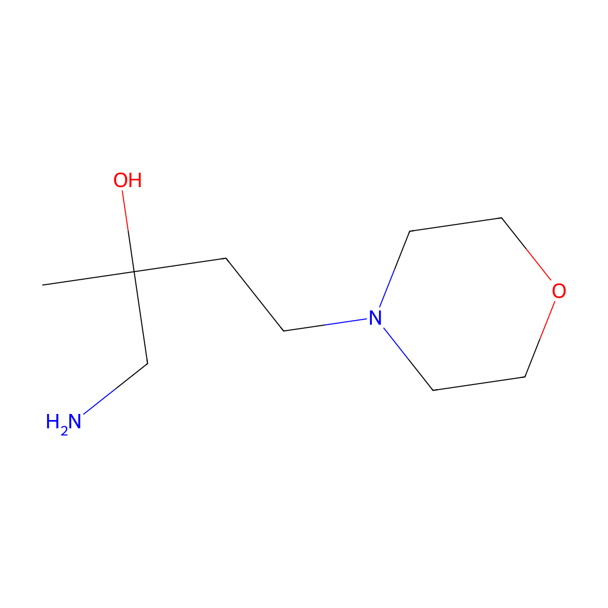 1-Amino-2-methyl-4-morpholinobutan-2-ol molecular structure, CAS 1340083-86-4