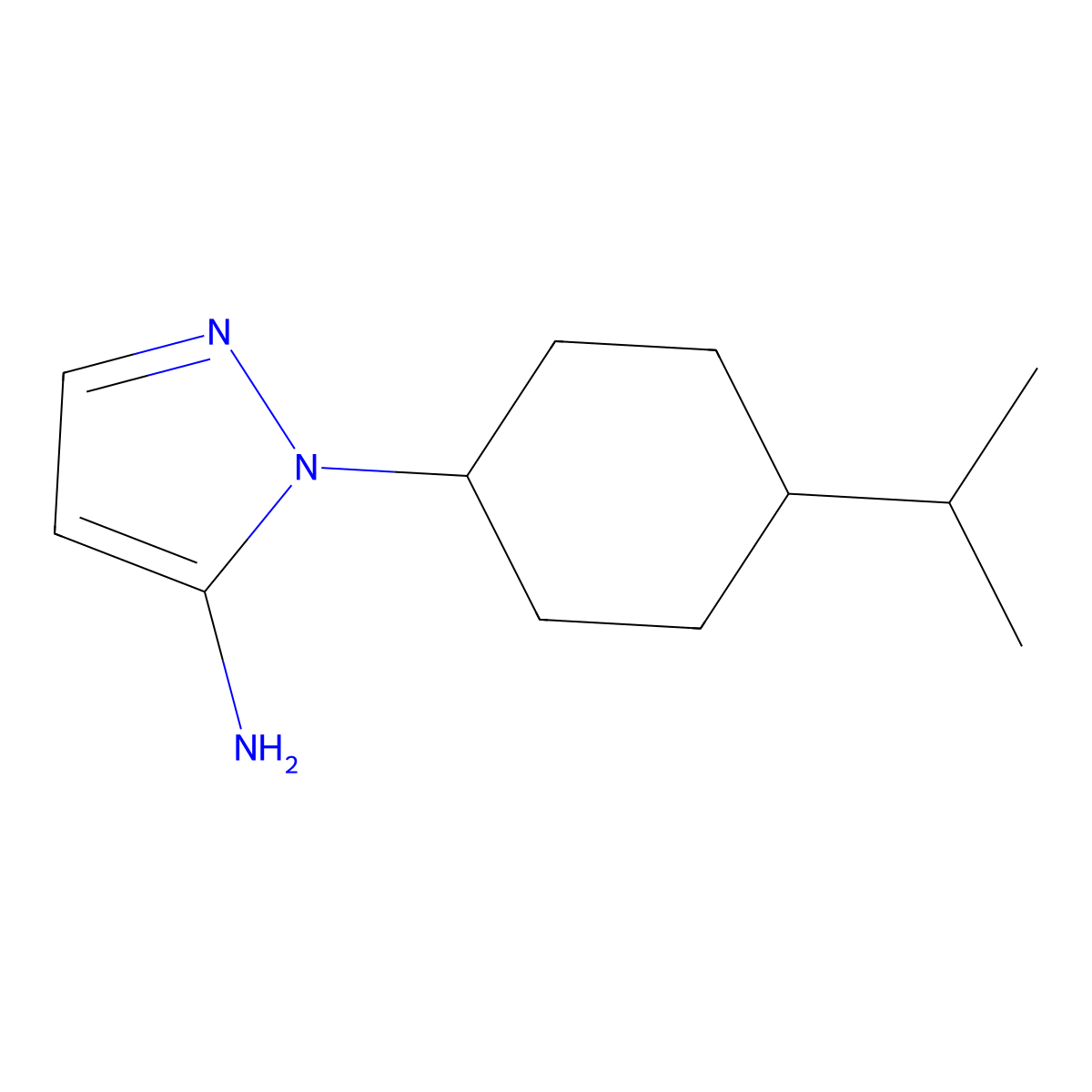 1-(4-Isopropylcyclohexyl)-1h-pyrazol-5-amine molecular structure, CAS 1340084-50-5
