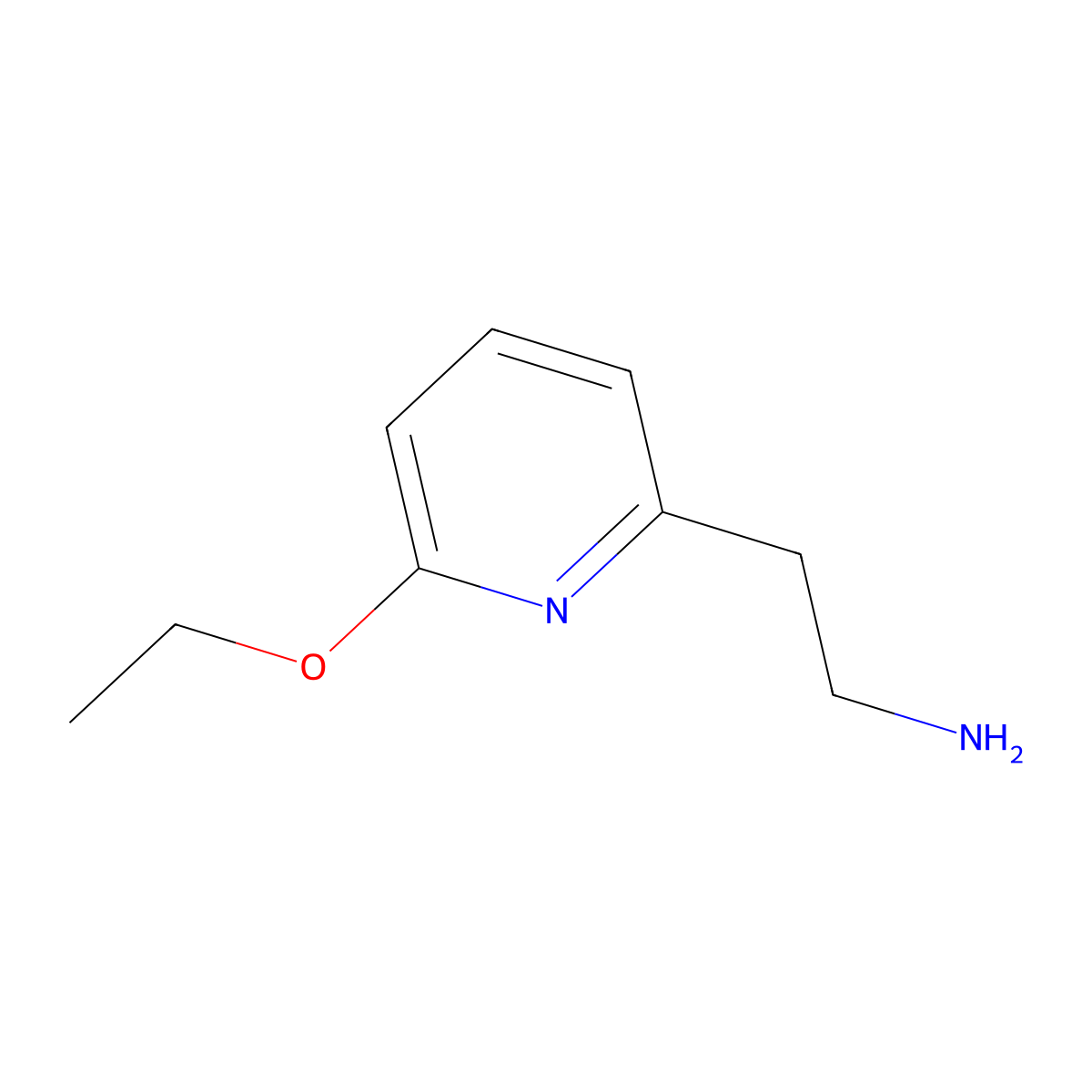 2-(6-Ethoxypyridin-2-yl)ethan-1-amine molecular structure, CAS 1340087-85-5
