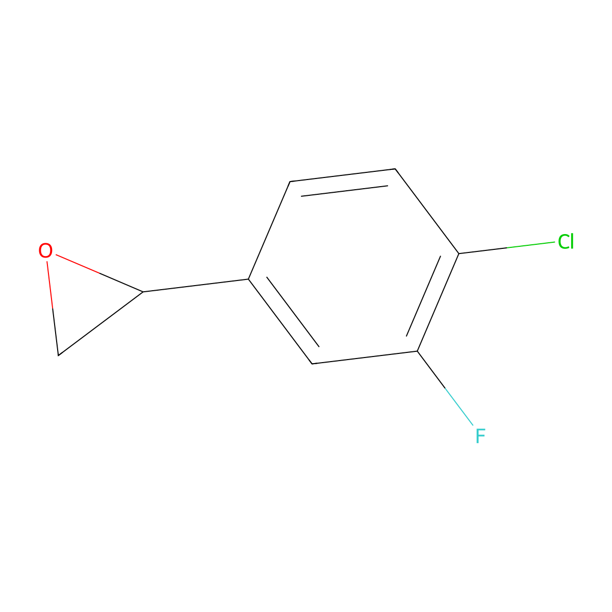 2-(4-Chloro-3-fluorophenyl)oxirane molecular structure, CAS 1340088-22-3