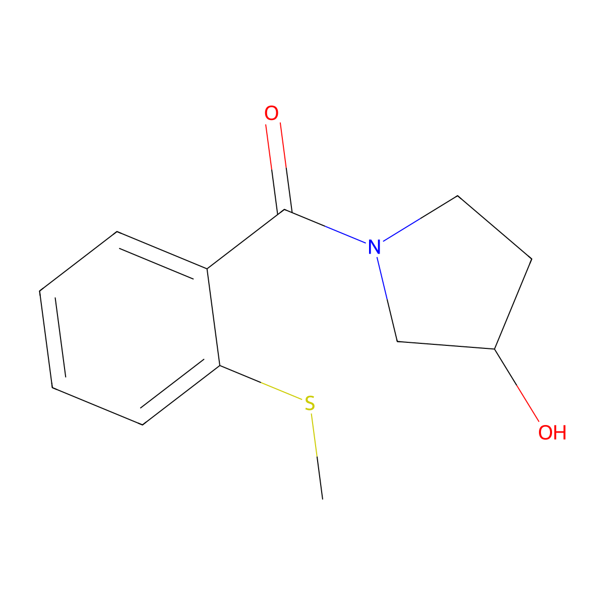 1-[2-(Methylsulfanyl)benzoyl]pyrrolidin-3-ol molecular structure, CAS 1340089-97-5