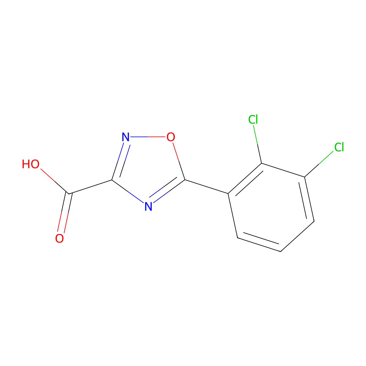 5-(2,3-Dichlorophenyl)-1,2,4-oxadiazole-3-carboxylic acid molecular structure, CAS 1340091-67-9